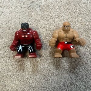 Custom! Lego red hulk and evil ‘the thing’